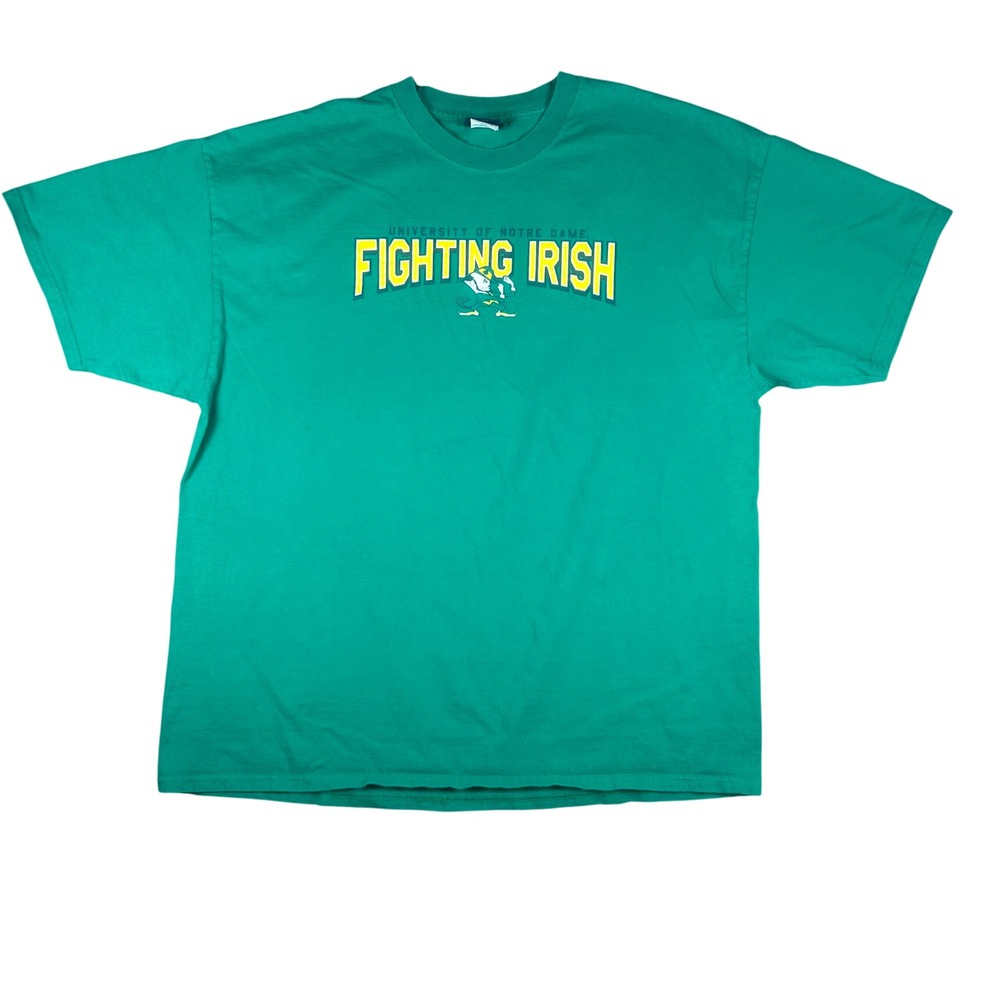 AS Sports Notre Dame Fighting Irish Green‎ Graphic T-Shirt Mens 2XL 50-52 Mexico